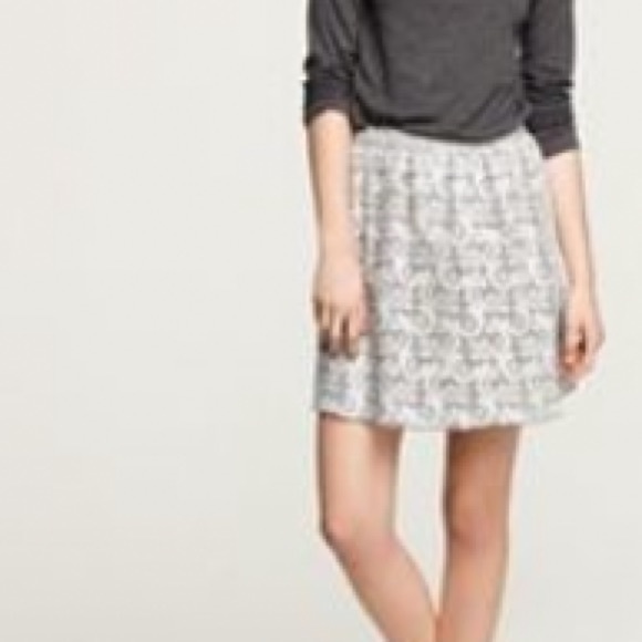 J. Crew pull on lace gray skirt sz 6 - Picture 1 of 9
